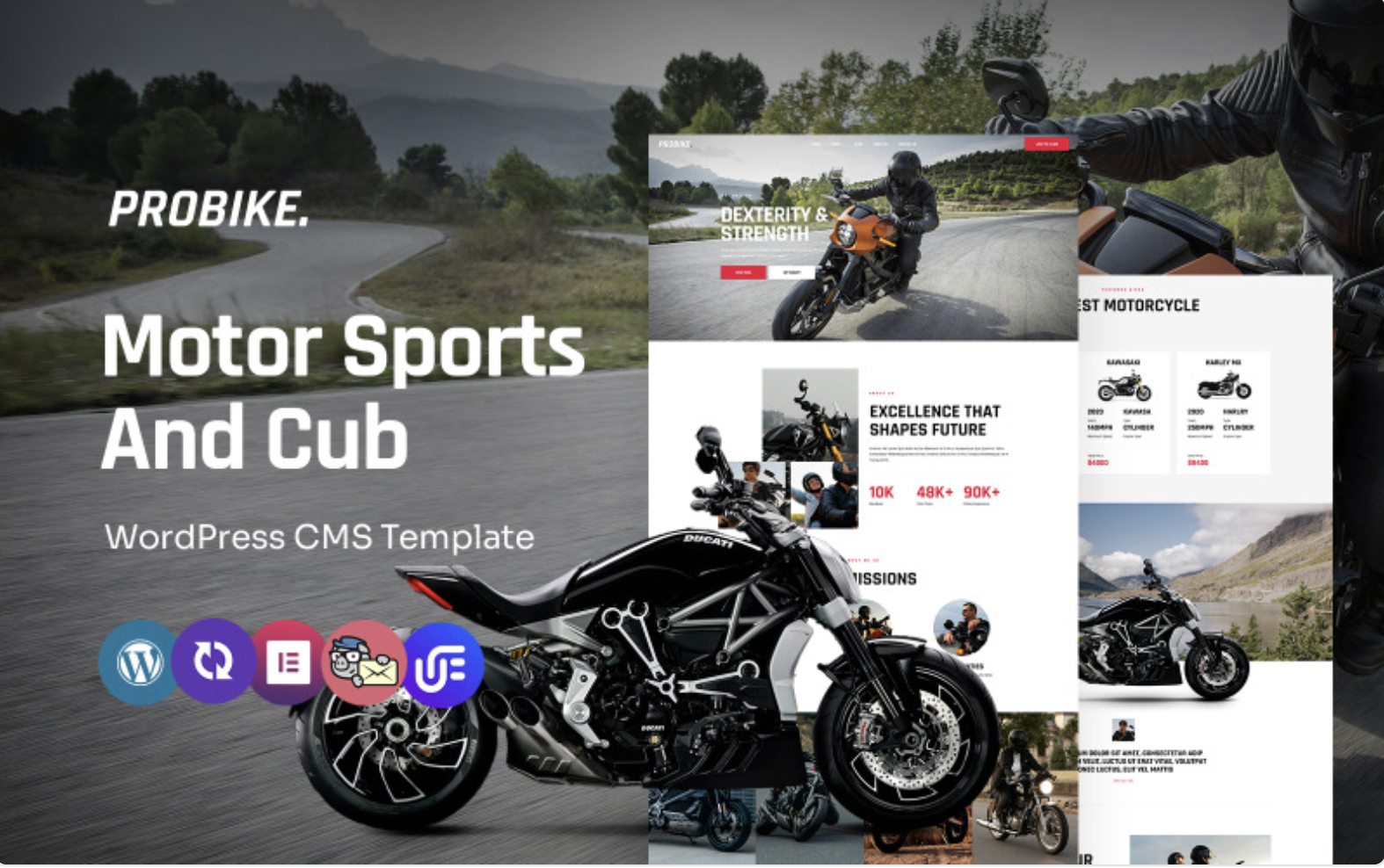 Probike - Motor Sports And Cub Multipurpose WordPress Elementor Theme WordPress Theme