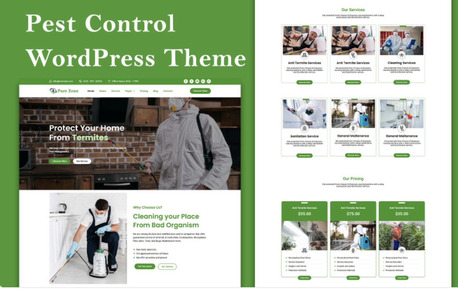 PureZone – Pest Control WordPress Theme