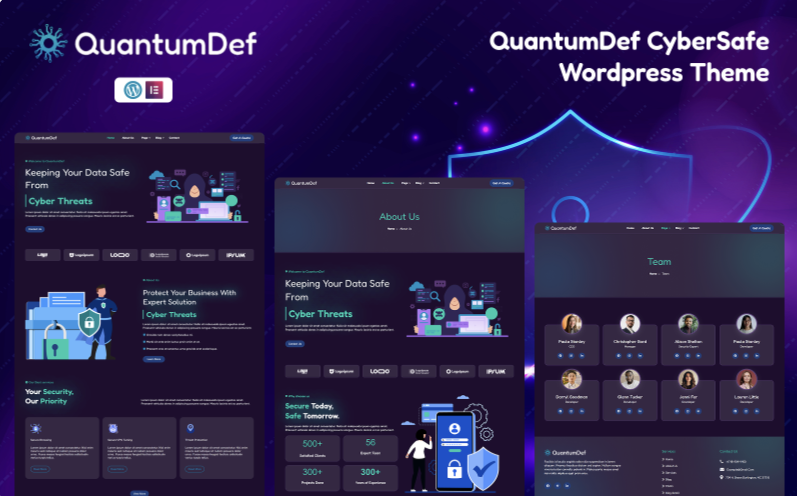 QuantumDef – Cybersecurity & Data Protection WordPress Theme