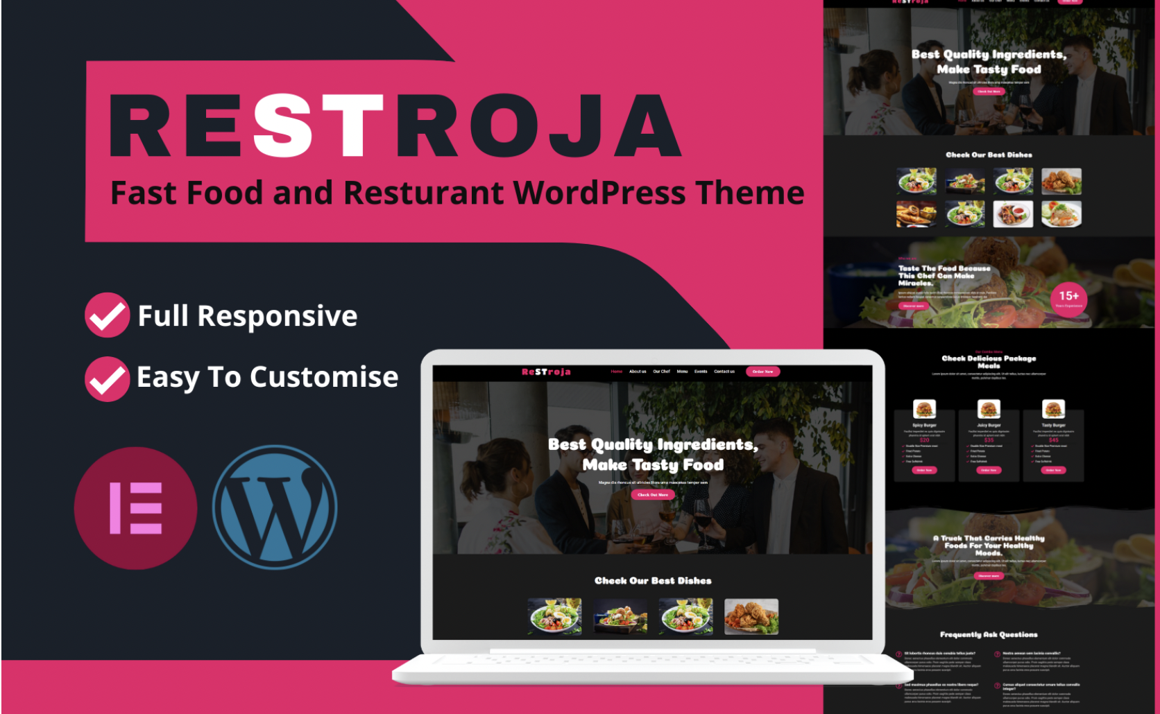 Restroja Fast Food And Resturant Full Responsive Wordpress Theme