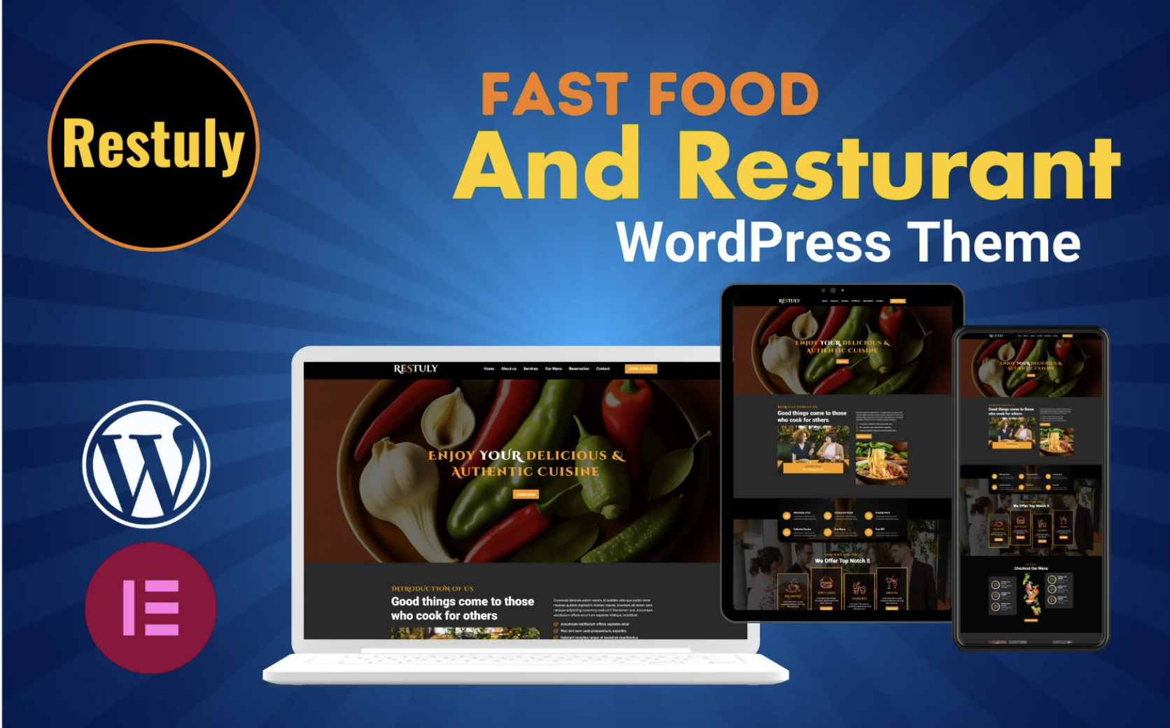 Restuly Fast Food And Resturant Full Responsive Wordpress Theme