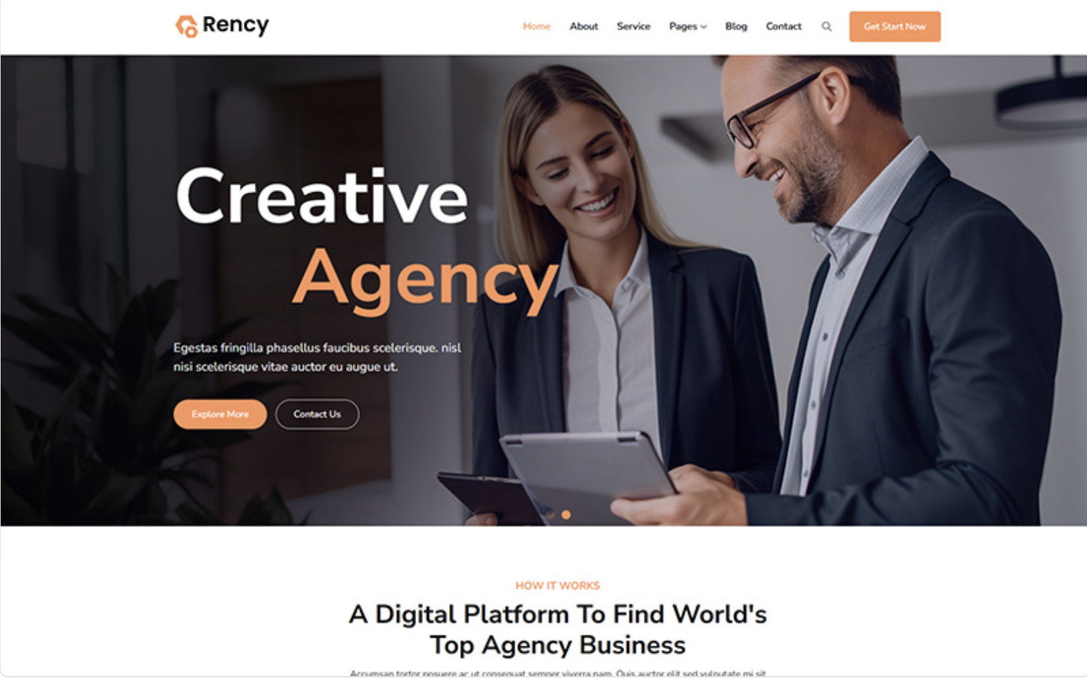 Rency - Creative Agency WordPress Theme
