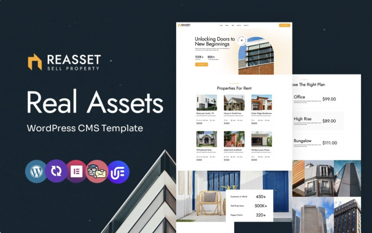 Reasset - Real Estate and Property Dealer Multipurpose WordPress Elementor Theme WordPress Theme