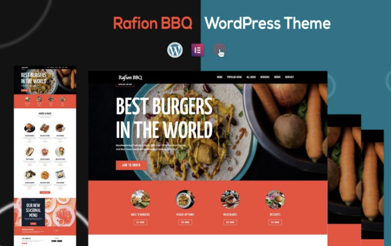 Rafion - BBQ Restaurant One Page WordPress Theme