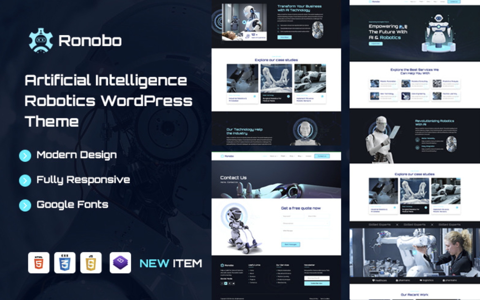 Ronobo – AI Robotics & Technology WordPress Theme