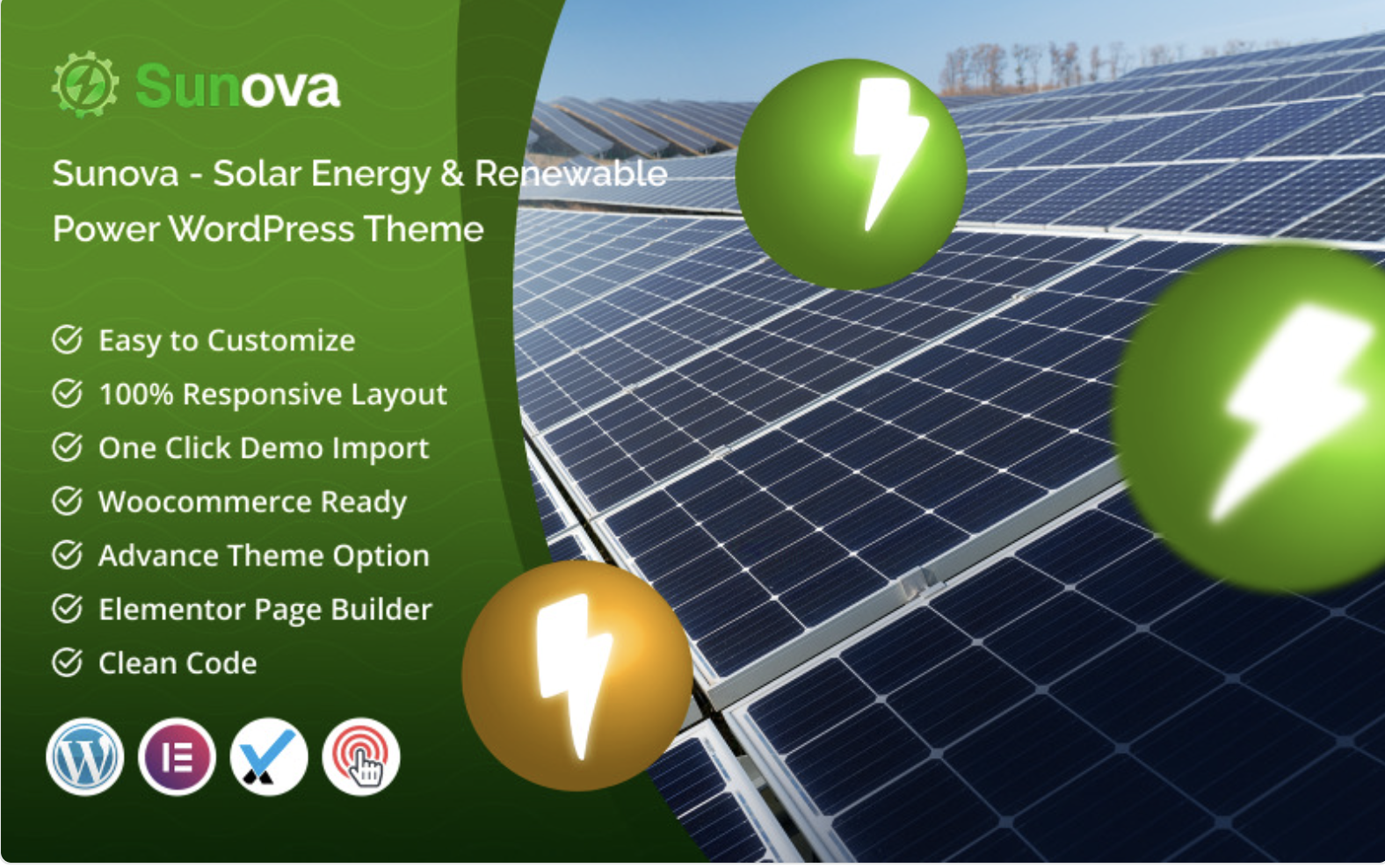 Sunova - Solar Energy & Renewable Power WordPress Theme