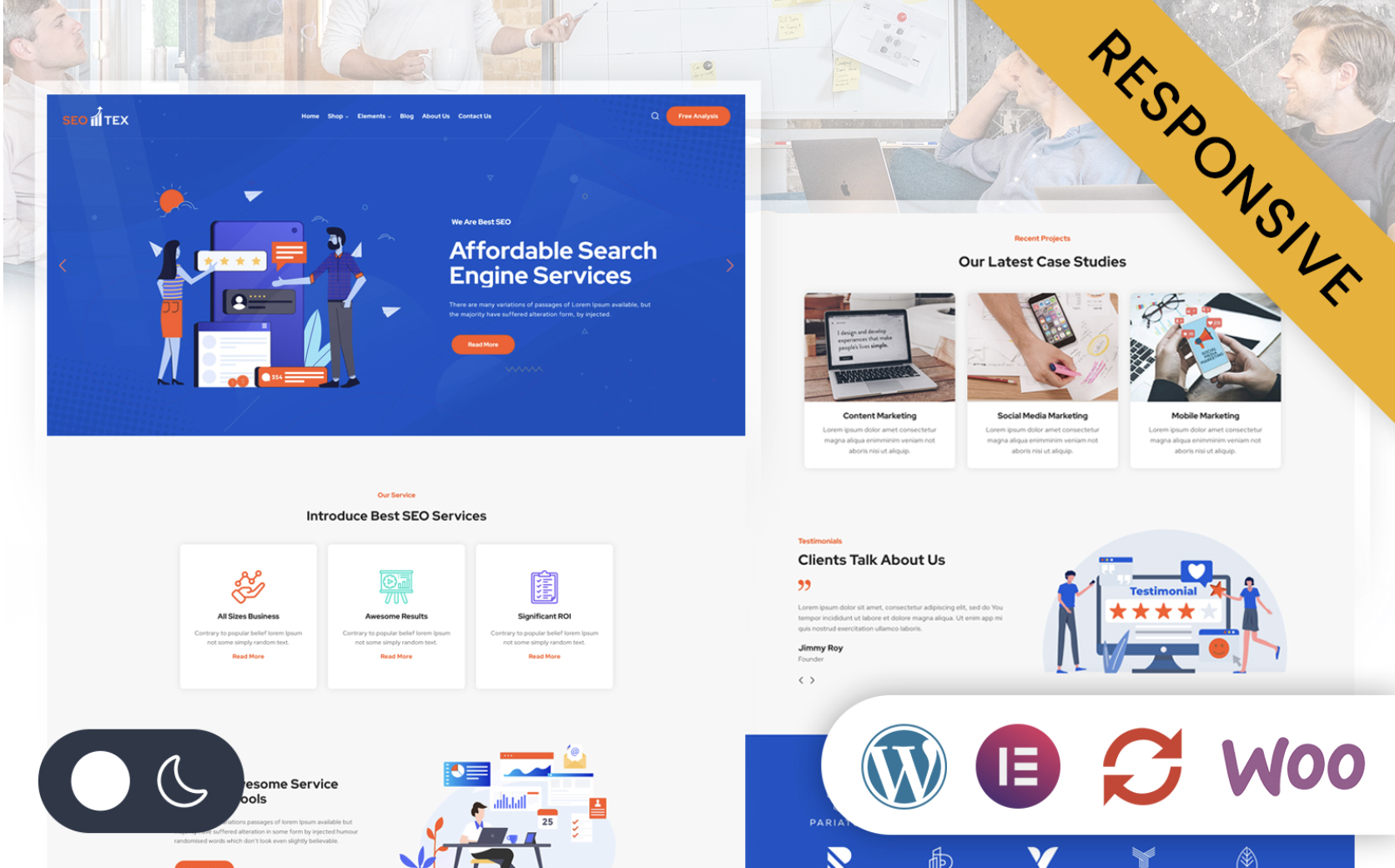 SeoTex - Digital marketing & SEO Service Elementor WordPress Responsive Theme