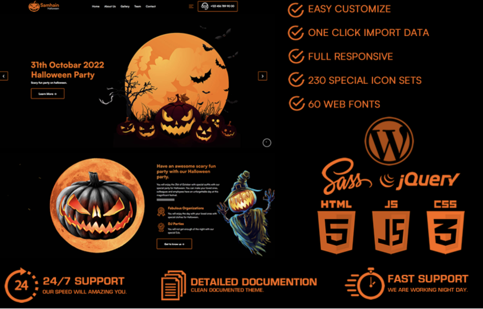 Samhain - Halloween WordPress Theme