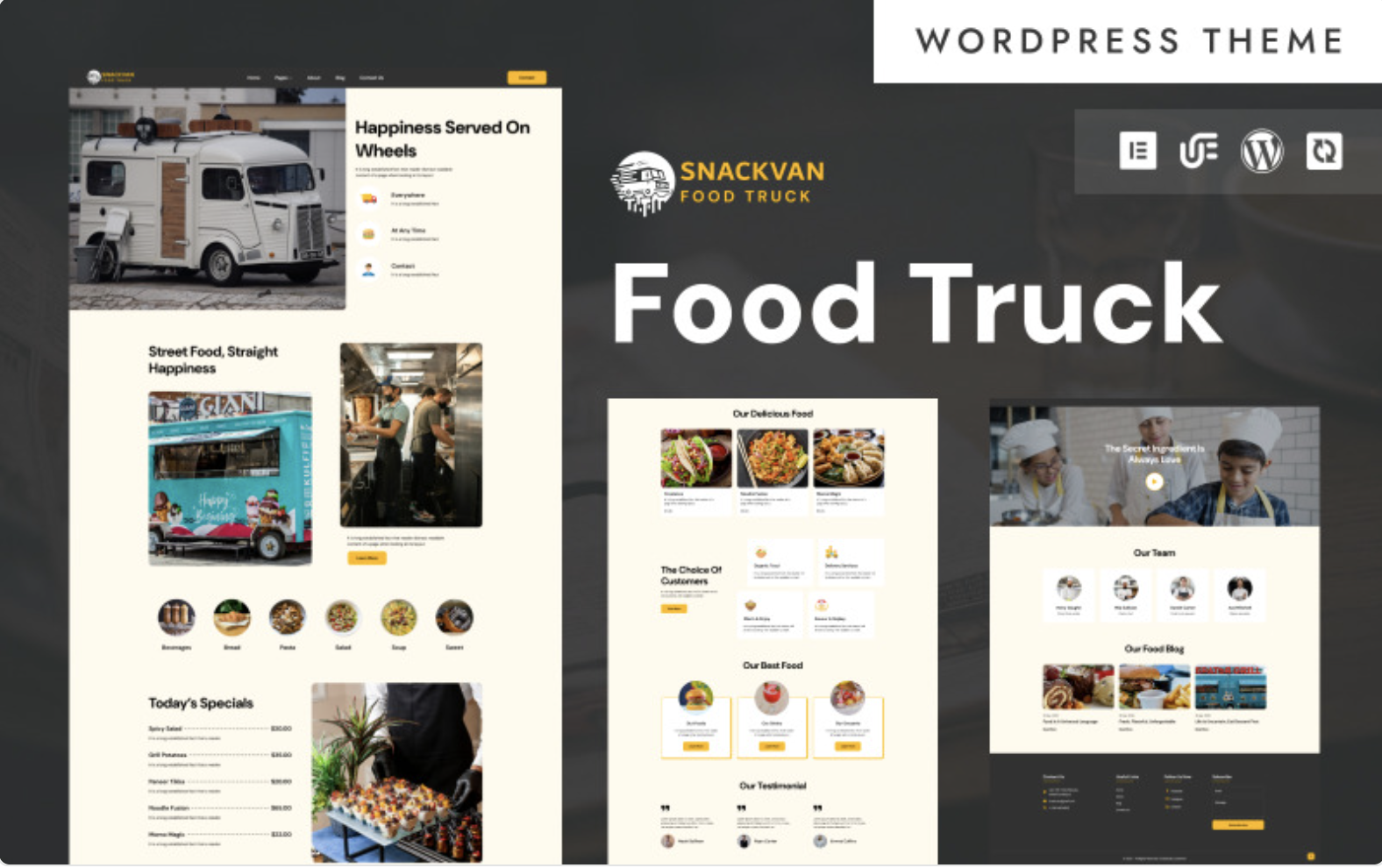 Snackvan - Street Food & Food Truck WordPress Elementor Theme WordPress Theme