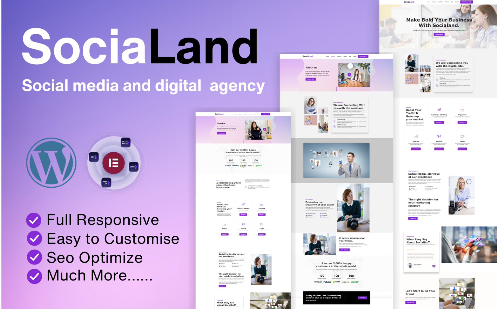 Socialand Digital Marketing Agency Portfolio Wordpress Theme