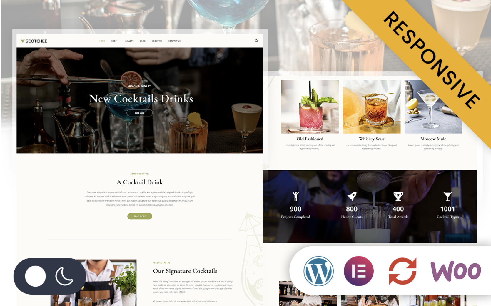 Scotchee - Restaurant and Cocktail Bar Elementor Wordpress Responsive Theme