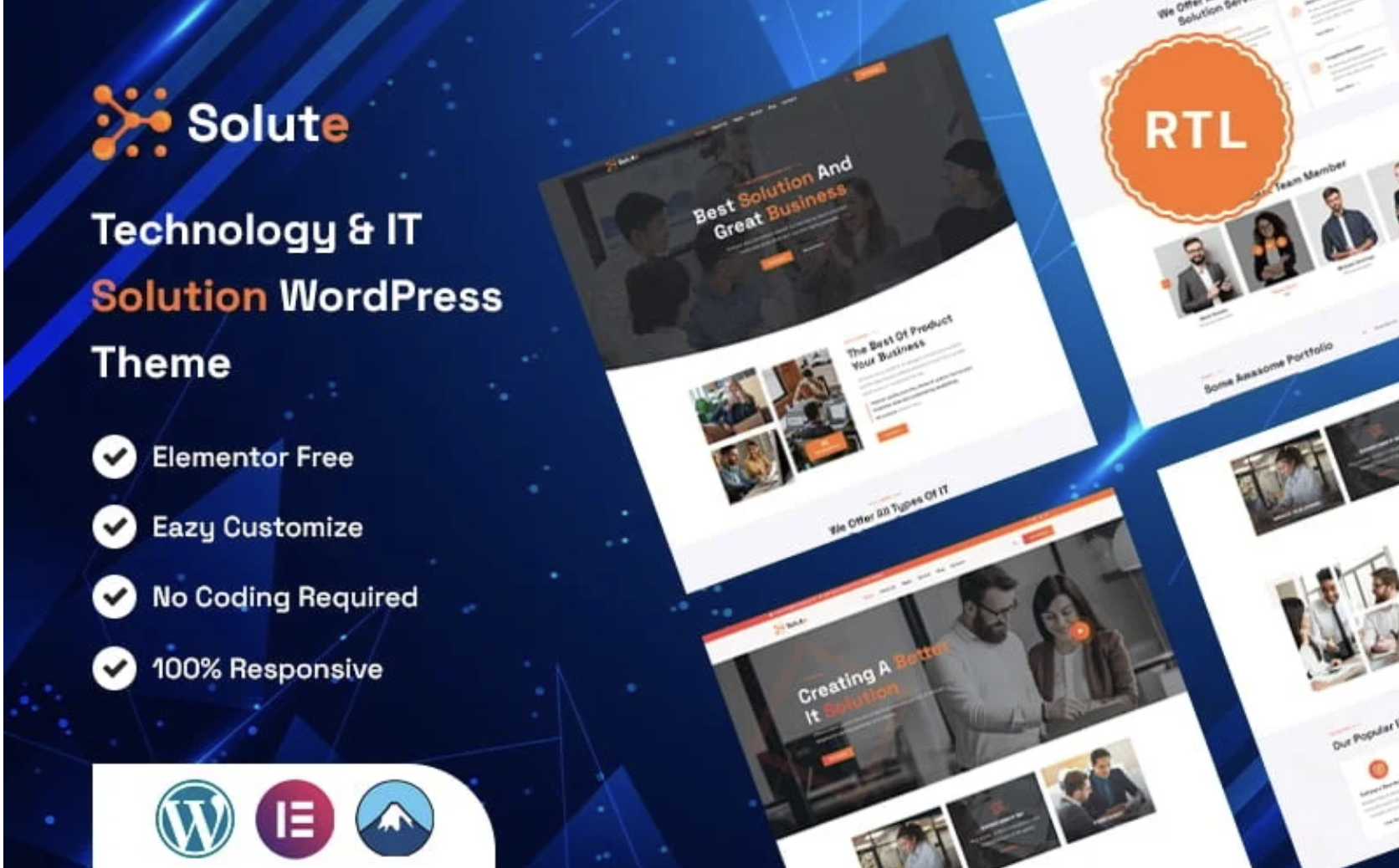 Solute - Technology & IT Solutions Wordpress Theme