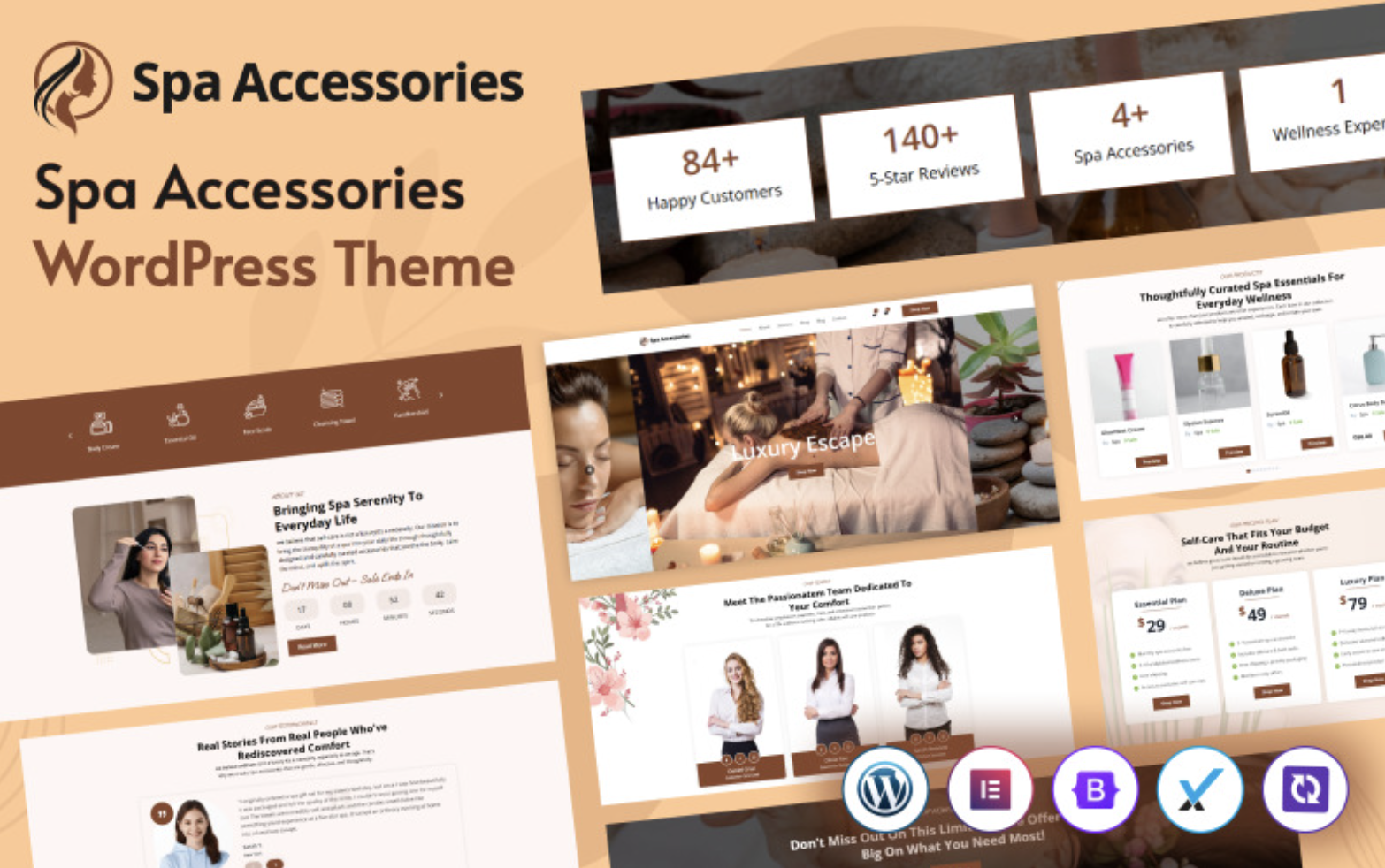 SpaAlfa - Beauty Salon & Spa Elementor Pro Template Kit