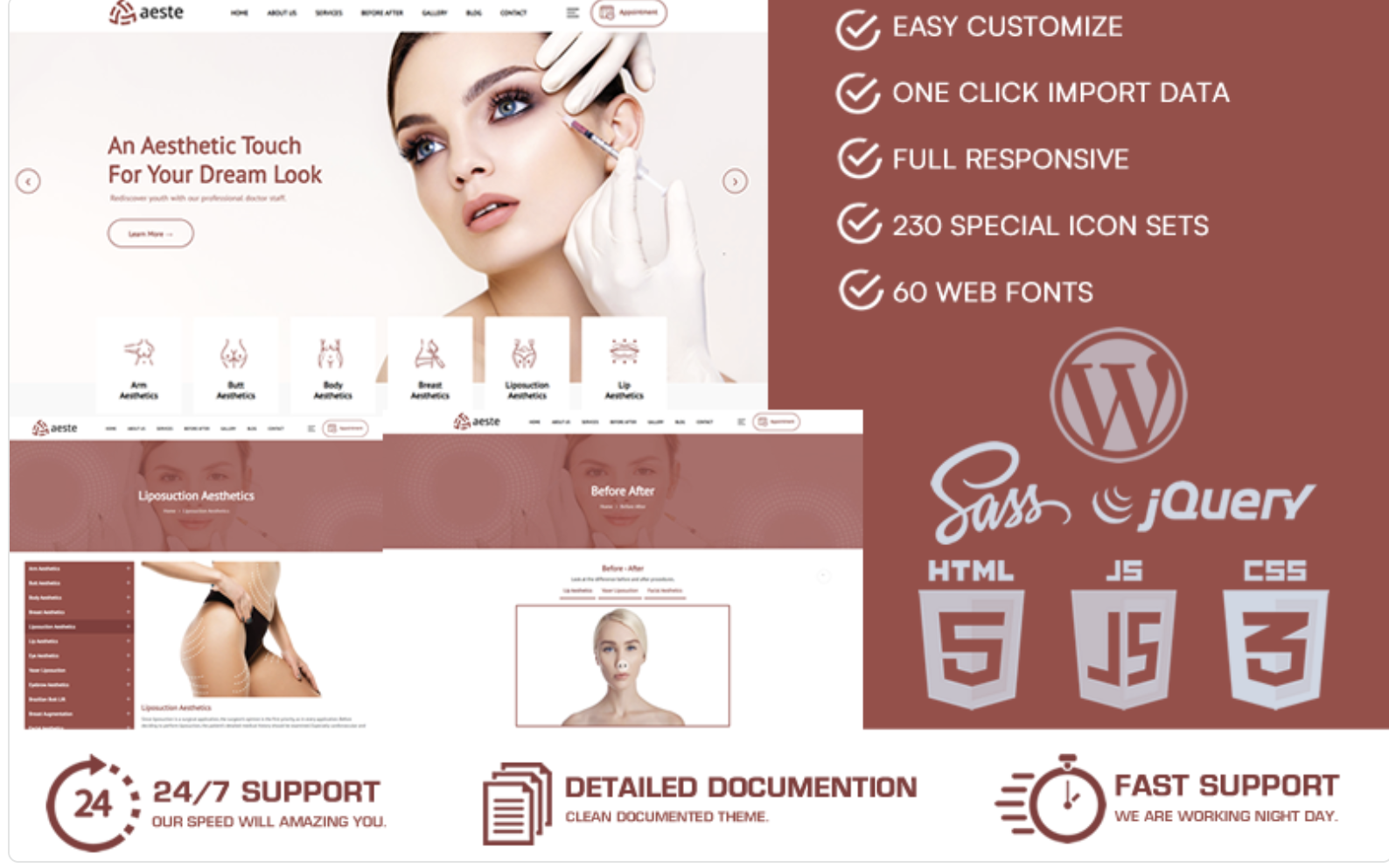 Aeste - Aesthetic & Plastic Surgery WordPress Theme