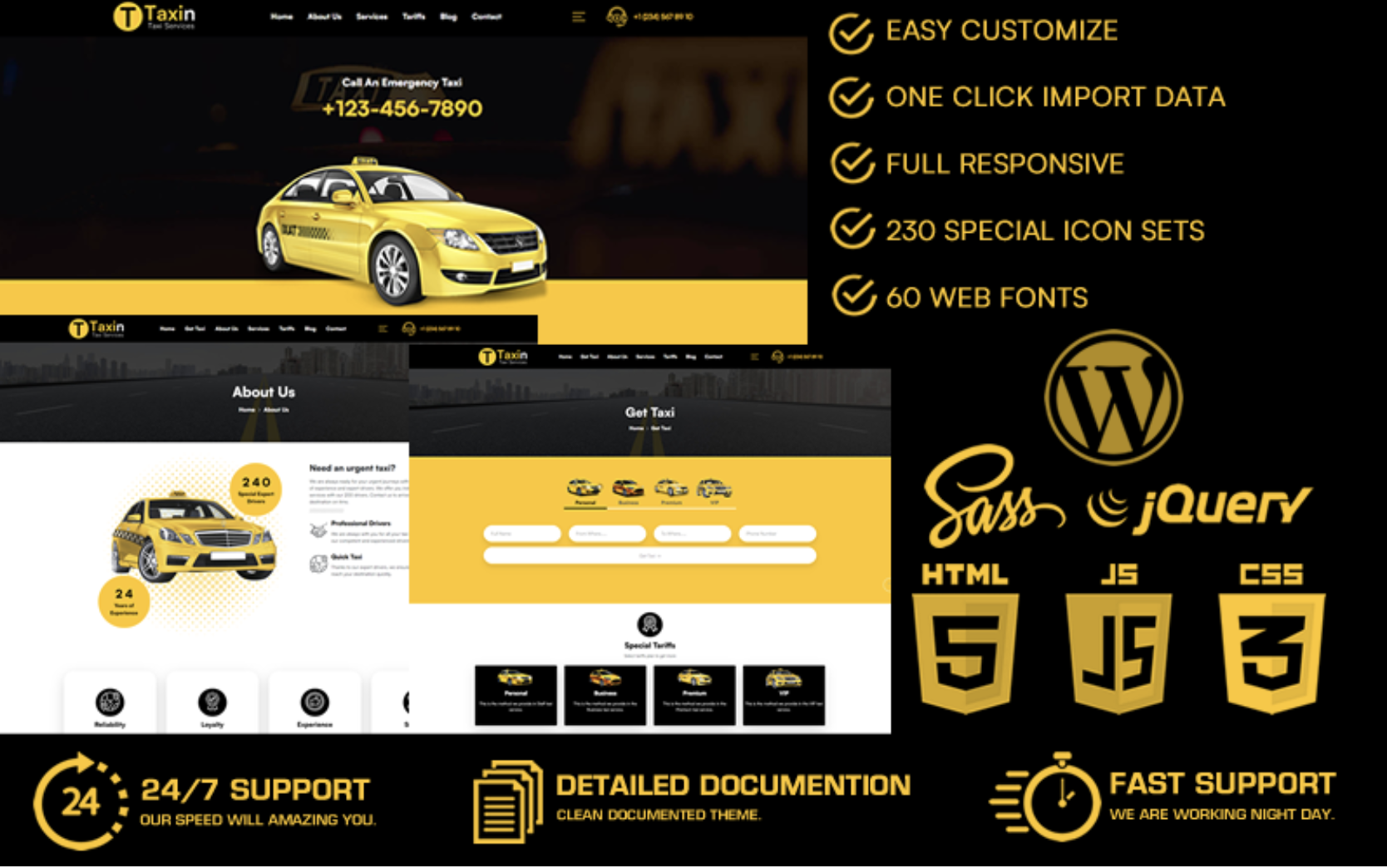 Taxin - Taxi Services WordPress Theme