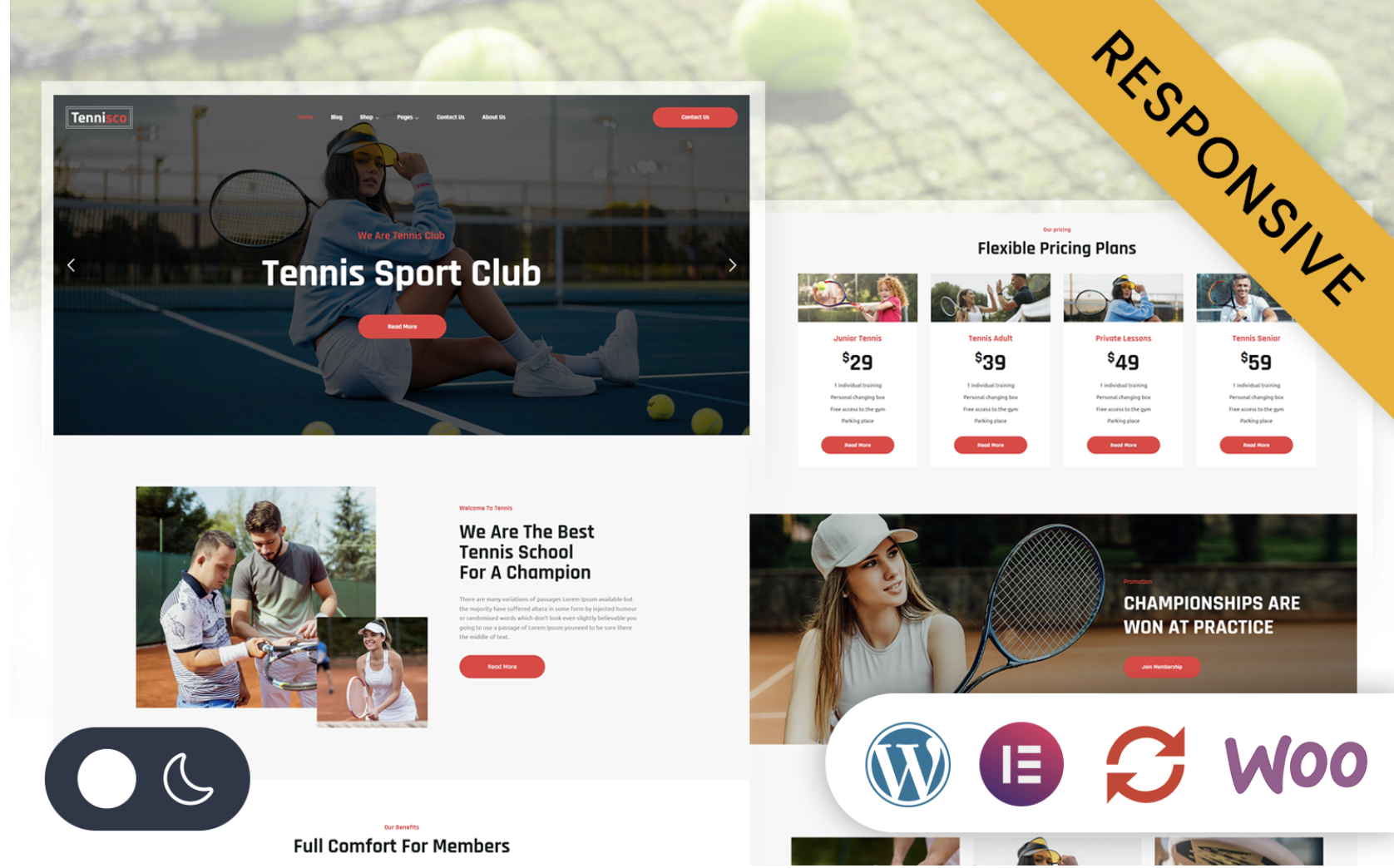Tennisco - Tennis & Sports Club Elementor WordPress Responsive Theme