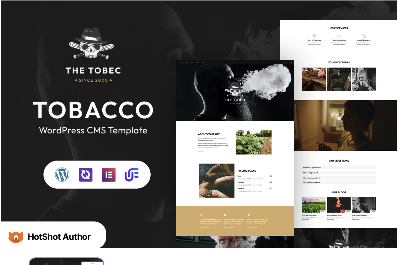 The Tobec - Cigars And Tobacco WordPress Elementor Theme