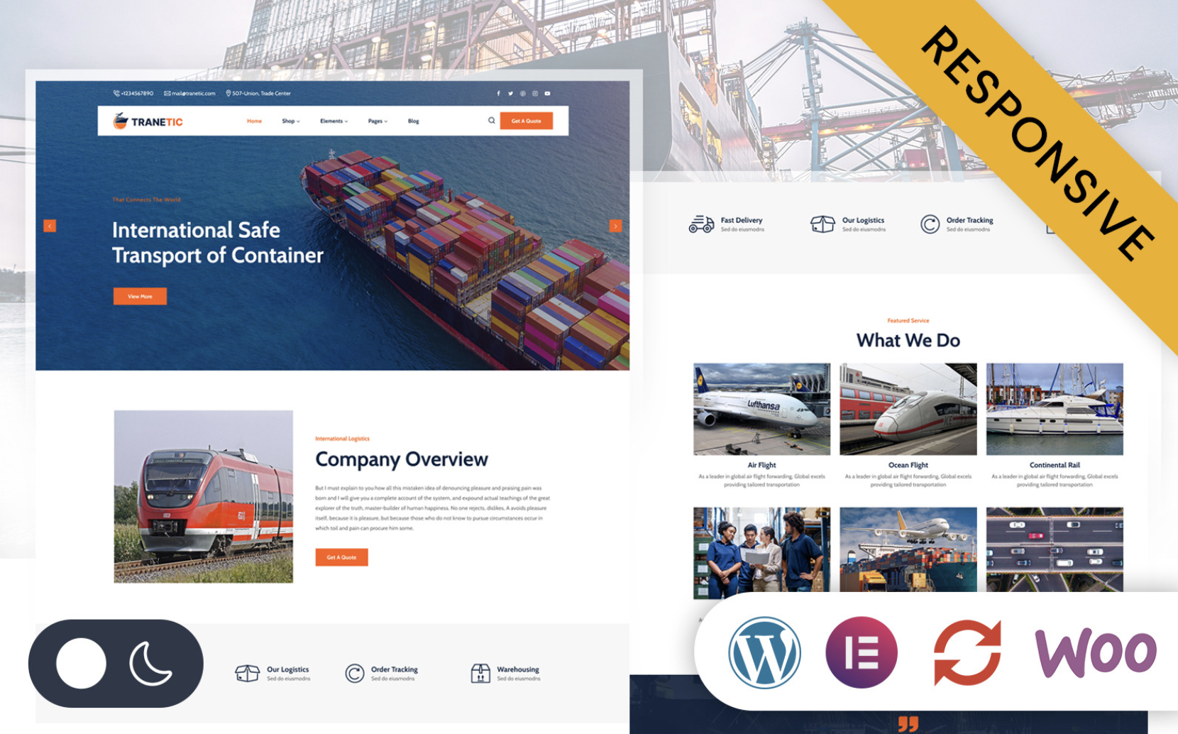 Tranetic - Transportation and Logistics Elementor WordPress Responsive Theme