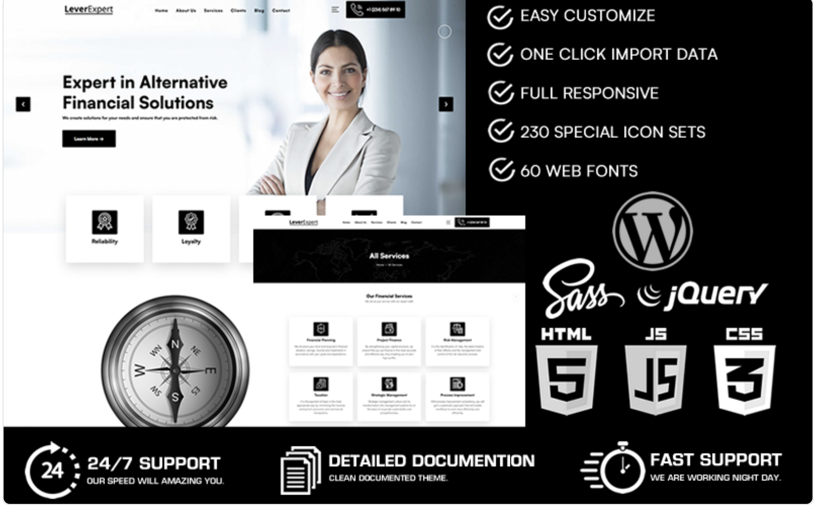 LeverExpert - Financial Advisor WordPress Theme