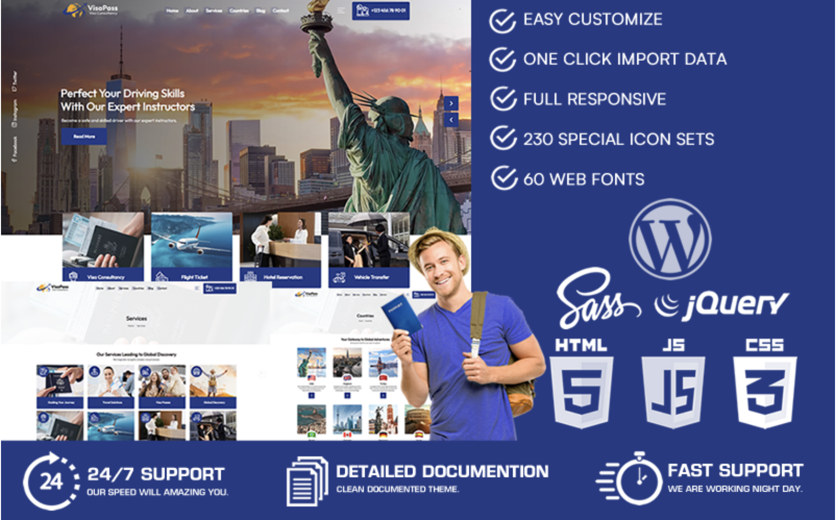 Visago - Immigration & Visa WordPress Theme