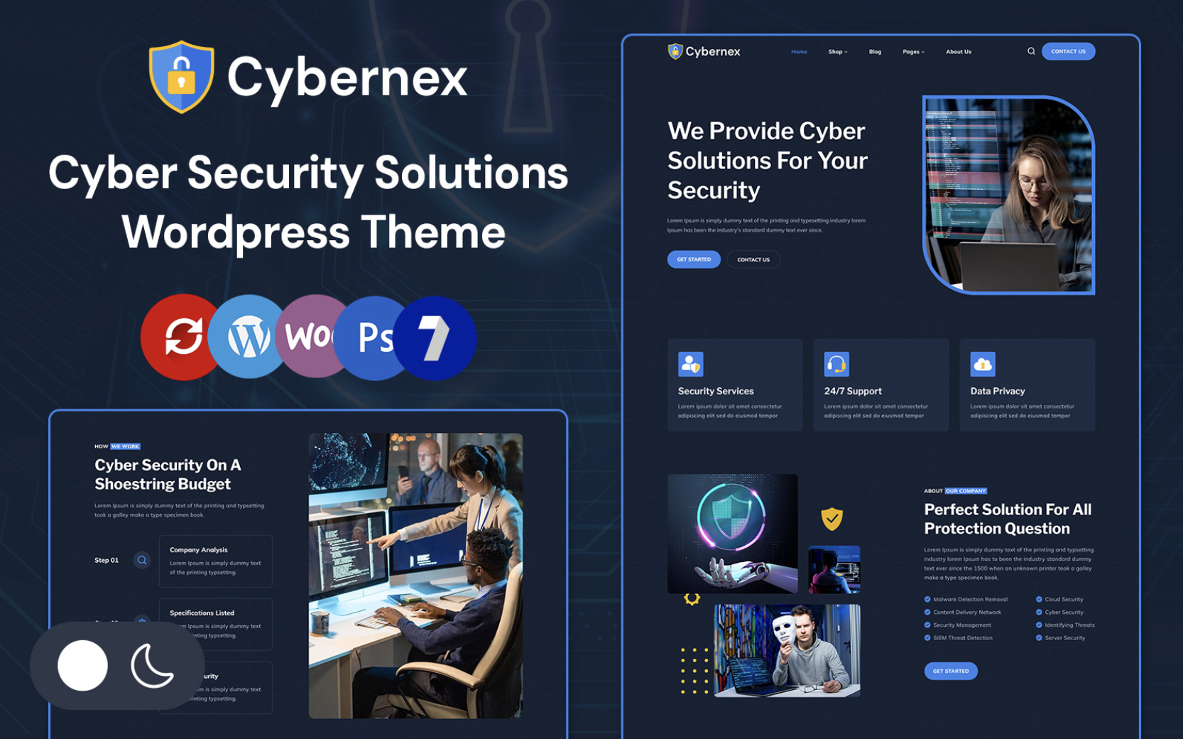 Cybernex - Cyber Security Solutions Elementor Wordpress Responsive Theme
