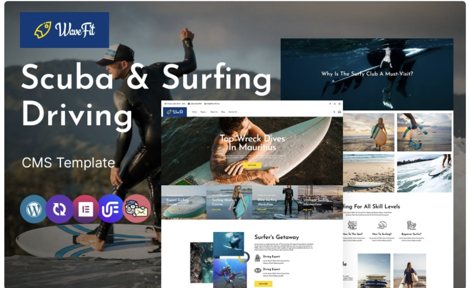 WaveFit - Scuba and Surfing Driving Multipurpose Responsive WordPress Theme