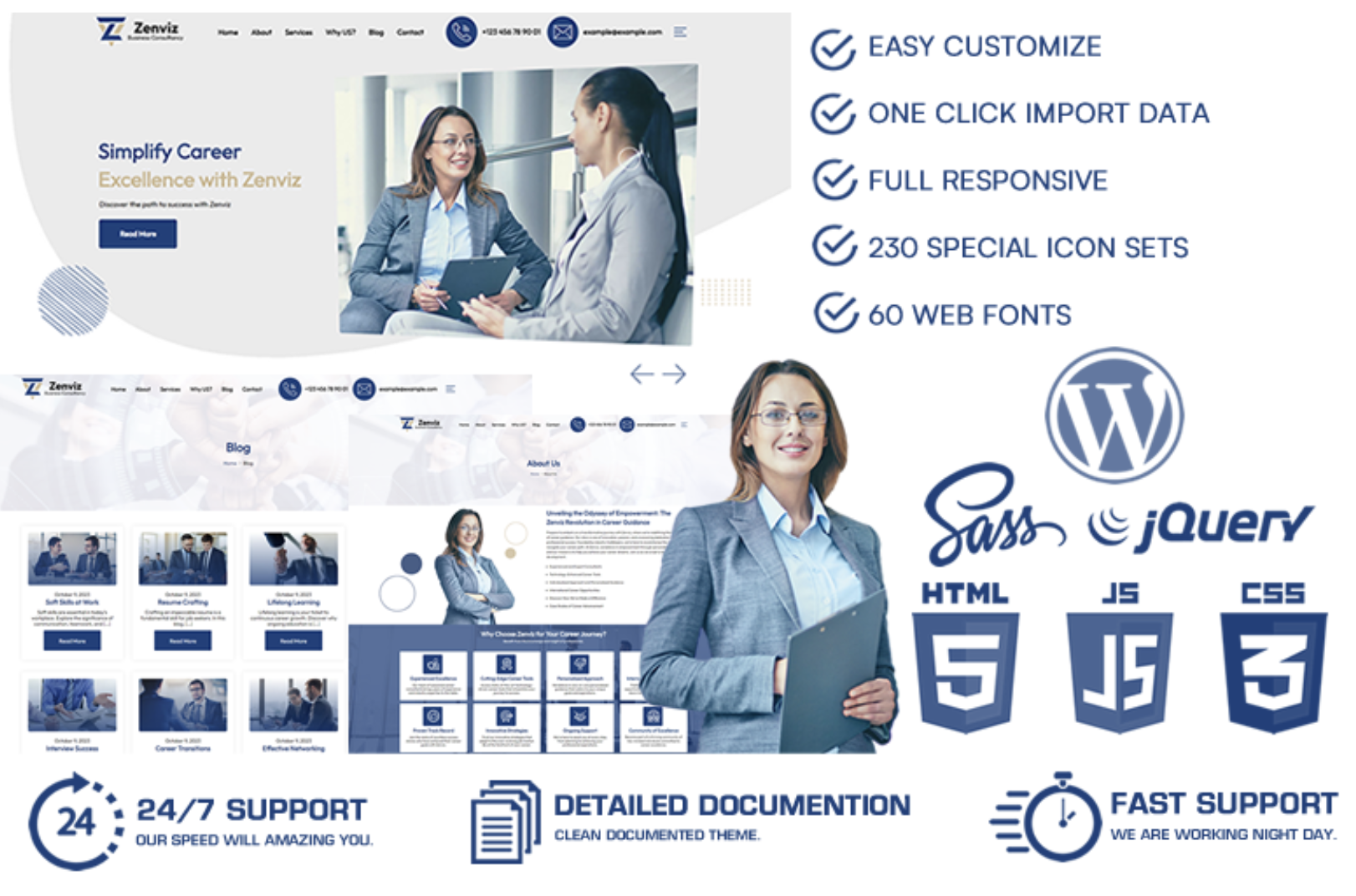 Zenviz - Business Consultancy WordPress Theme