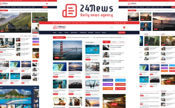 24News – News Agency Bootstrap & Html5 Template — Template by Templatemonster