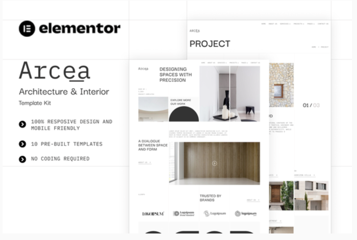 Arcea - Architecture & Interior Elementor Template Kit