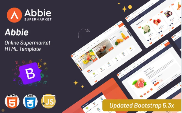 Abbie – Online Grocery Supermarket HTML Website Template — Template by Templatemonster