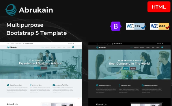 Abrukain – Business Advisor HTML5 Template — Template by Templatemonster