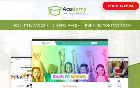 Academy – Education, Learning Courses & Institute Website Template