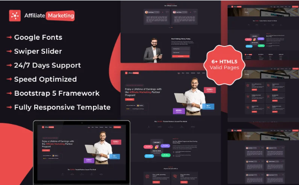 Affiliate Marketing HTML Template — Template by Templatemonster
