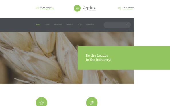 Agriux Website Template — Template by Templatemonster