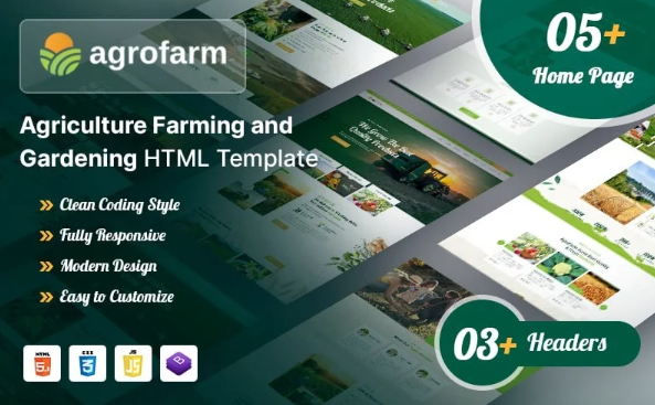 Agrofarm – Agriculture Farming & Gardening HTML Template — Template by Templatemonster