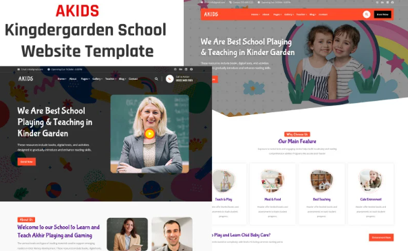 Akids – Kingdergarden School Website Template