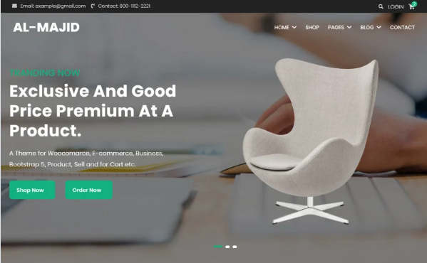 Al-Majid – E-commerce Bootstrap Website Template — Template by Templatemonster