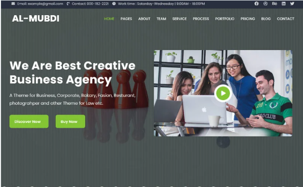 Al-Mubdi – Multipurpose Business Website Template — Template by Templatemonster