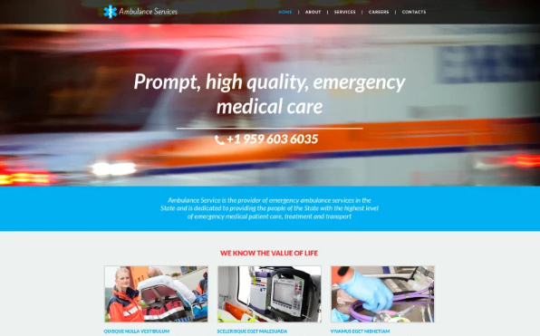 Ambulance Responsive Website Template — Template by Templatemonster