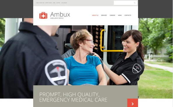 Ambulance Services Website Template — Template by Templatemonster