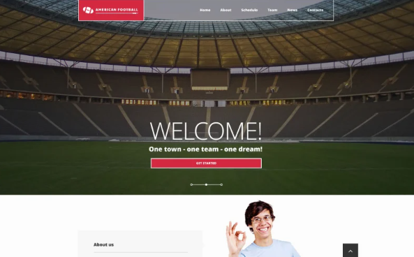 American Football Club Website Template