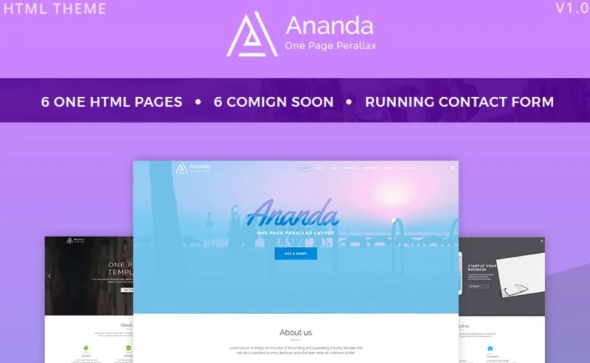 Ananda – One Page Parallax Website Template — Template by Templatemonster