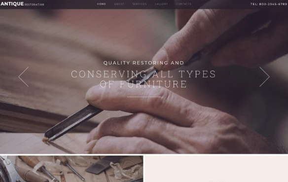 Antique Restoration Website Template