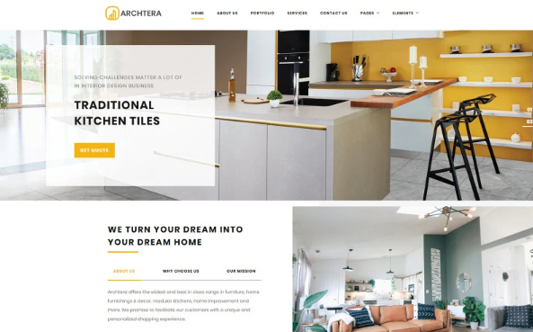 Archtera – Interior Design Multipurpose HTML5 Website Template — Template by Templatemonster