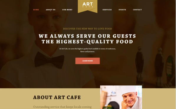 Art Cafe Website Template — Template by Templatemonster
