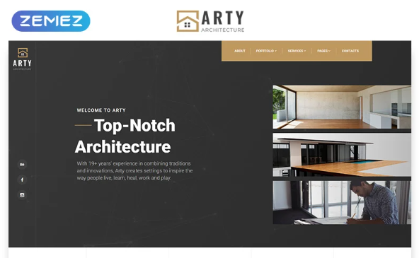 Arty – Architecture Multipage Creative Bootstrap HTML5 Website Template