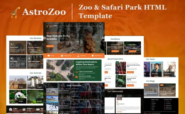 AstroZoo – Zoo And Safari Park HTML5 Website Template