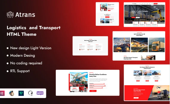 Atrans – Logistics and Transport Website Template — Template by Templatemonster