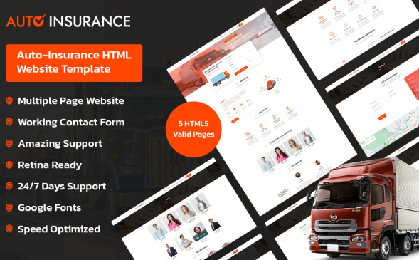 Auto-Insurance HTML Website Template — Template by Templatemonster