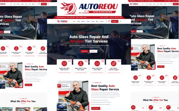 Autoreou – Auto Glass Repair And Window Tint HTML5 Template — Template by Templatemonster